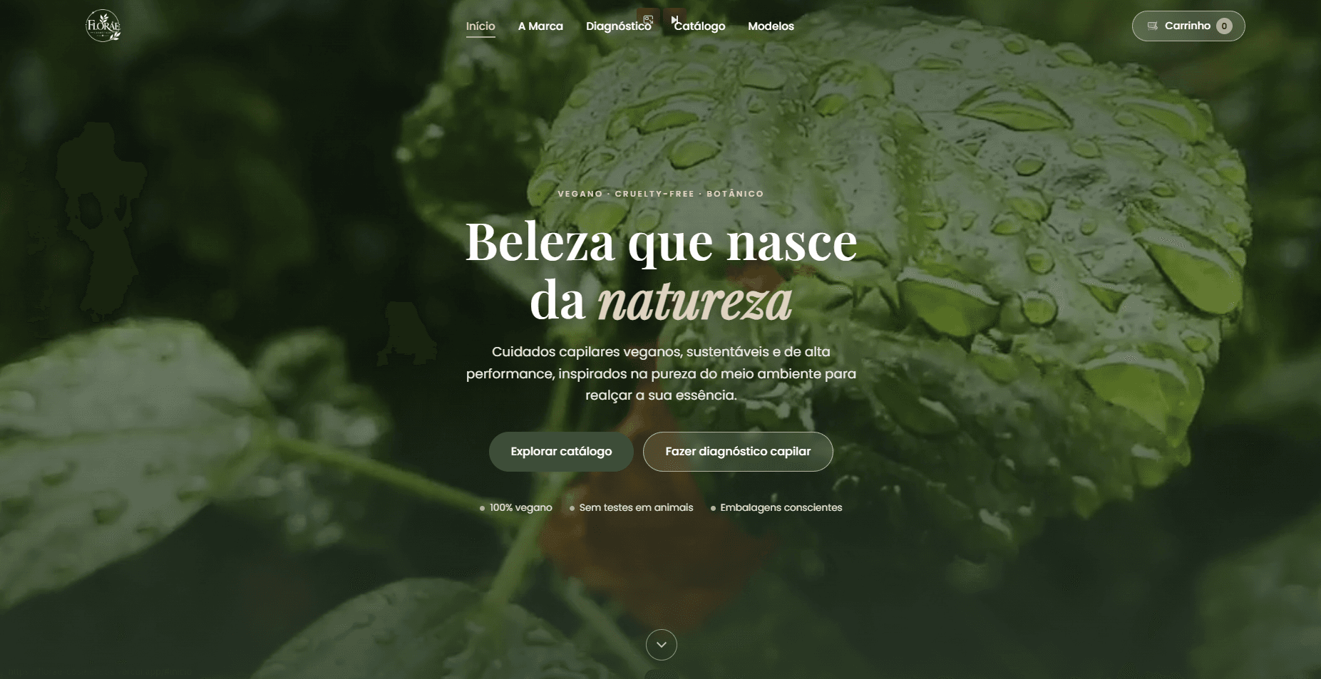 Print do site Florae Cosméticos